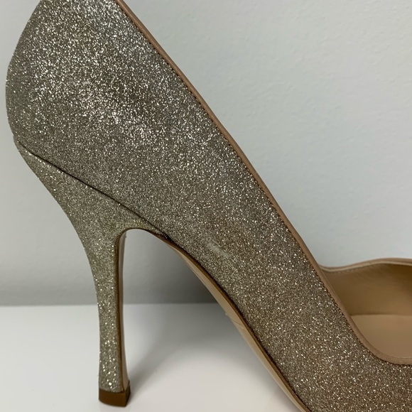 NEW MAXMARA ZELIG Glitter  Gold Pumps Shoes - Picture 8 of 8